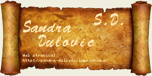 Sandra Dulović vizit kartica